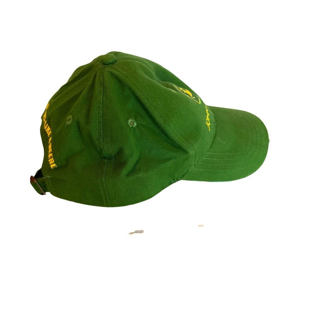 John Deere Green Baseball Cap Adjustable Strapback Hat Nothing Runs Like a Logo - Picture 4 of 7